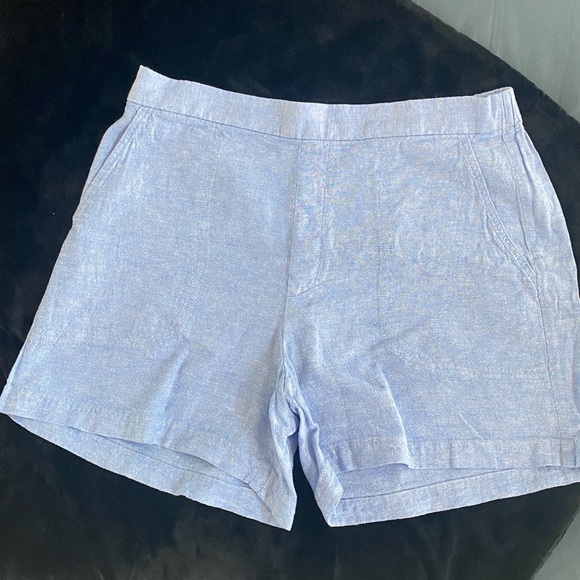 Banana Republic Linen Blend Shorts Blue Size Large - Picture 2 of 5